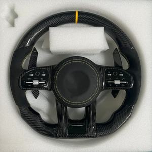 Volant en fibre de carbone de haute qualité pour <span class=keywords><strong>Mercedes</strong></span> Benz W246 2023 <span class=keywords><strong>2022</strong></span> B200 CLA E220 <span class=keywords><strong>AMG</strong></span> CLE, accessoires intérieurs de voiture - Product Image 4