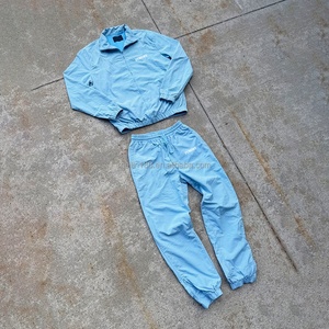 Factory Design Jogger Set Nylon Windbreaker Tracksuit for Men High Quality Two Piece Blank Custom Sweat Suit Windbreaker Set - Product Image 1