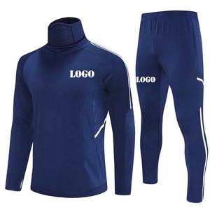 Chándal <span class=keywords><strong>de</strong></span> fútbol para niños <span class=keywords><strong>de</strong></span> cuello alto barato, traje <span class=keywords><strong>de</strong></span> fútbol para hombre, trajes <span class=keywords><strong>de</strong></span> entrenamiento <span class=keywords><strong>de</strong></span> fútbol <span class=keywords><strong>de</strong></span> manga larga, conjuntos <span class=keywords><strong>de</strong></span> sudadera y pantalones azul oscuro - Product Image 1