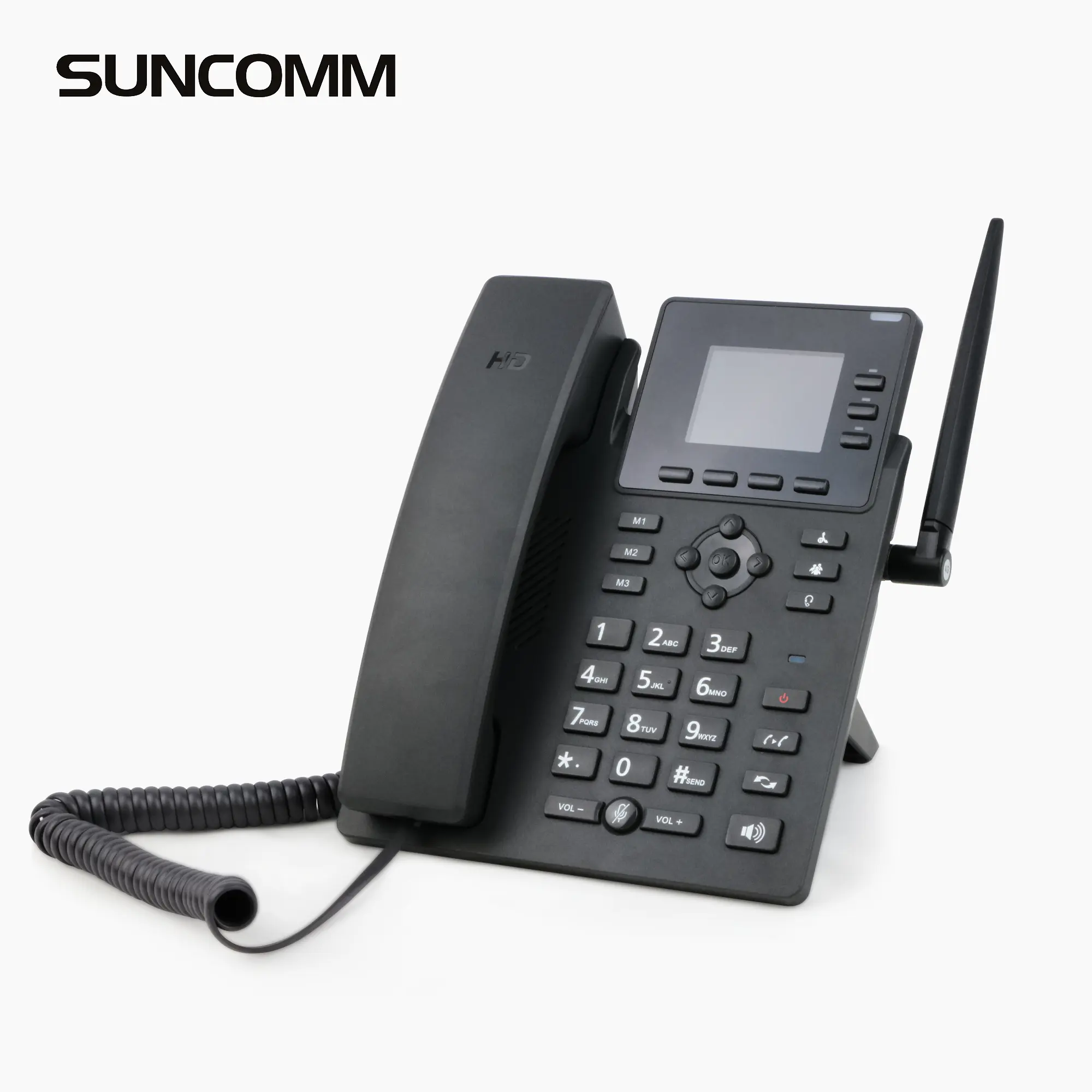 SUNCOMM SC01 telepon VoIP 2023, kartu SIM 4G LTE 2.4G WiFi Audio konferensi SIP sistem Android telepon SIP