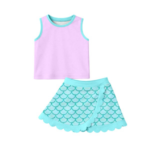 ชุดกระโปรงลายจุดสีแดงขาวสำหรับเด็กผู้หญิง GSD4080 rts Little active girl ขายส่งชุดโยคะแขนกุดสำหรับเด็กผู้หญิงช่วงฤดูร้อน - Product Image 6