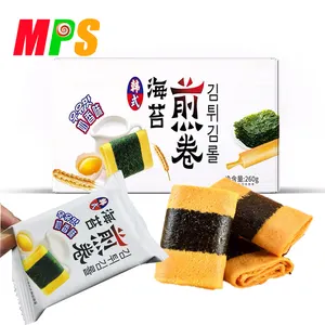 Delicious healthy seaweed snacks - Korean crispy pancakes seaweed nori roll