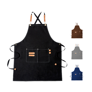 Delantal de Trabajo de Lona Reutilizable con Tirantes Cruzados para Cocina, Hogar, Jardinería, Cafetería, Limpieza - Impermeable y Resistente al Aceite - Product Image 1