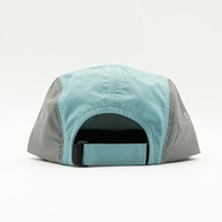 Casquette de Trail Légère Personnalisée avec Patch en Cuir Respirant à Cinq Panneaux avec Dos en Polyester Velcro Casquette de Coureur Non Structurée