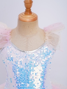 Robe de danse de ballet en tulle pour filles de 2 à 14 ans, avec accessoires de tête, manchettes et broche nœud, pour spectacles sur scène, gymnastique et fêtes - Product Image 3