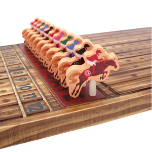 Juegos de mesa de Carreras de Caballos de madera carbonizada, juguetes de caballos de madera, juegos de mesa de carreras para adultos, adolescentes, niños, juegos de fiesta divertidos de Noche Familiar - Product Image 1