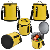 Sac isotherme rond portable le plus populaire, imperméable, avec logo personnalisé et bandoulière, idéal pour la cryothérapie, la plage, les pique-niques et le camping