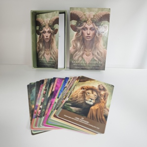 Jeu de cartes <span class=keywords><strong>Oracle</strong></span> de luxe personnalisé, cartes de tarot de haute qualité sur le thème des déesses, avec livre et boîte rigide pour la guidance spirituelle - Product Image 3