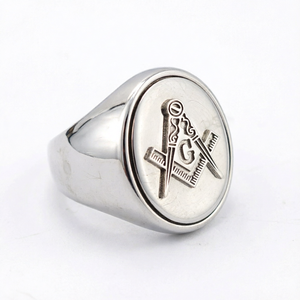 <b>Mens</b> Gemstone <b>Rings</b> Stainless Steel Wedding Engagement Pearl Rotatable <b>Rings</b> with <b>Titanium</b> Steel Chain - Product Image 1