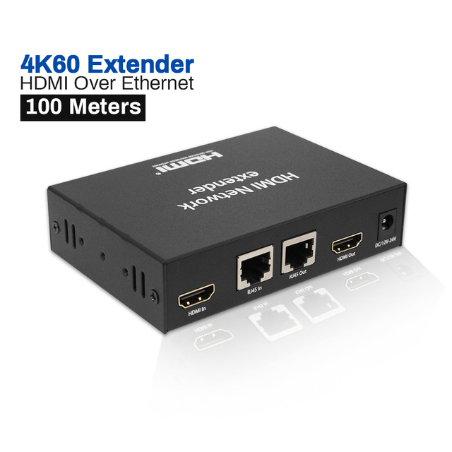 4K60 RJ45 to HDMI Converter HDMI to Ethernet UTP Extender 1080P IP Camera Transmitter Receiver Kit Lan Convertor Cat5 Cat6 Tx Rx