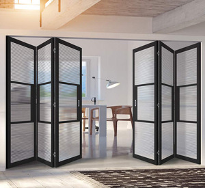 Cadre en acier Galvanisé En Acier Porte En Verre Portes Pliantes - Product Image 3