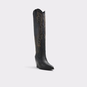 <span class=keywords><strong>Botines</strong></span> de punta estrecha de estilo bohemio para mujer Botas de mujer de moda Botas de vaquero bohemio únicas negras Botas de vaquera Bootie - Product Image 4