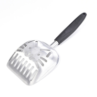 IKITCHEN Vente en gros OEM Pelle à litière pour chat en acier inoxydable avec long manche pour un nettoyage efficace