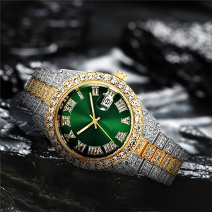 <span class=keywords><strong>Barato</strong></span> en Stock Reloj totalmente helado Rhinestone Hombres y mujeres Reloj de pulsera Cristal Plata Aleación digital Reloj inteligente unisex - Product Image 2