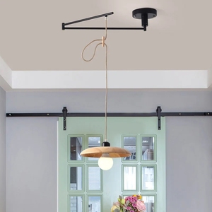 Lampe suspendue à bras pivotant pour restaurant, lampe de table de bar unique, style japonais pliable télescopique pour chambre à coucher - Product Image 2