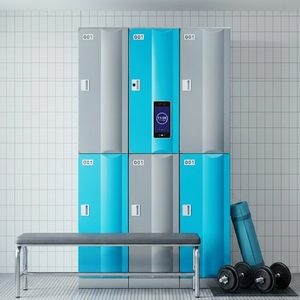 ตู้ล็อกเกอร์พลาสติก ABS ทันสมัย ยี่ห้อ Toppla พร้อมกุญแจอิเล็กทรอนิกส์ สีขาว สำหรับพนักงาน ห้องเปลี่ยนเสื้อผ้า ห้องออกกำลังกาย - Product Image 3