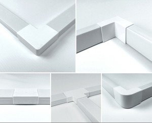 Accessoires électriques, pièces de gaine de câble en PVC, courbure plate - Product Image 3