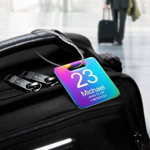 Custom Fun Metal <b>Backpacks</b> Tag Laser Engraved Stainless Steel Custom Name ID Baggage Tags Travel Essentials Accessories - Product Image 6