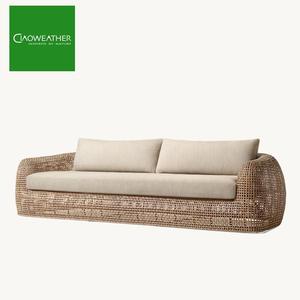 Ensemble de canapé de jardin <span class=keywords><strong>en</strong></span> rotin tissé à la main de haute qualité, mobilier de patio extérieur moderne, mobilier d'extérieur <span class=keywords><strong>pour</strong></span> hôtel, ensemble de style contemporain - Product Image 4