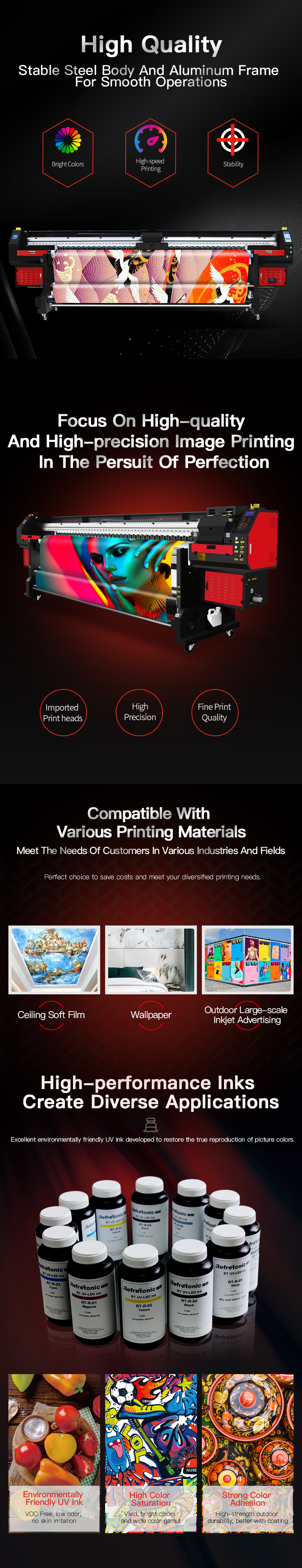 MT Digital UV Roll to Roll Printer MT-UV3204G for Leather printing