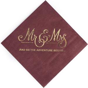 Düğün için Logo baskılı kokteyl altın parti kağıt peçete ile tek kullanımlık özel - Product Image 2