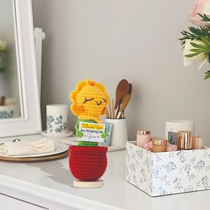 Muñeco de Girasol Tejido a Crochet, Diseño Dulce y Fresco de Dibujos Animados, Conmemorativo, Inspirador, Antiestrés, para Abrazar - Product Image 6