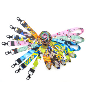 Custom Eco-Friendly Polyester Lanyard with Cute Anime & Cartoon Characters Print Custom Logo Included