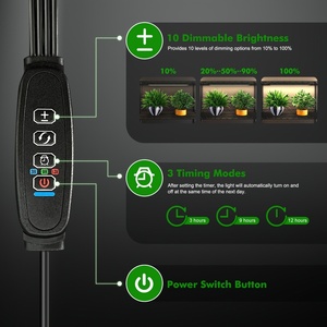 LUXINT - Panel de Luz <span class=keywords><strong>LED</strong></span> <span class=keywords><strong>para</strong></span> <span class=keywords><strong>Cultivo</strong></span> de Plantas de 12 V, Espectro Completo, Temporizador, <span class=keywords><strong>para</strong></span> Flores, Vegetales, Plantas Verdes, Crecimiento y Floración - Product Image 5