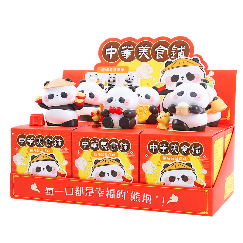 Super Cute Chinese Food Shop Panda Blind Box Ornaments