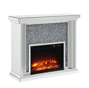 Modern Luxury MDF Wood <b>Console</b> Table Cabinet with <b>Mirrored</b> Fireplace Design for Living Room and Hotel Storage Home Furniture - Product Image 1