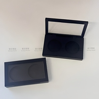 Emballage cosmétique personnalisé en plastique ABS rectangulaire à double compartiment, imprimé en sérigraphie, pour fards à paupières et illuminateurs