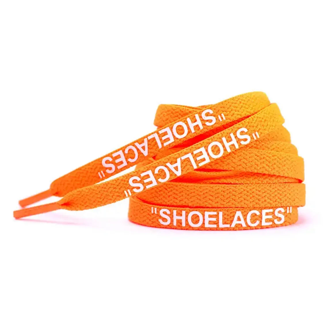 Customized logo Rope Laces Flat Shoelace Silk Screen logo Sports Shoelace Polyester Rope Laces With Plastic Tip