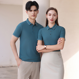 Logotipo personalizado bordado impresión verano Casual manga corta Pike Horse uniforme camiseta <span class=keywords><strong>para</strong></span> hombres mujeres tejido cuello redondo diseño - Product Image 5