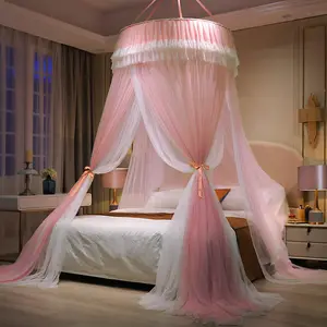 Conjunto de mosquitos para bebês, cortina para cama de princesa para meninas