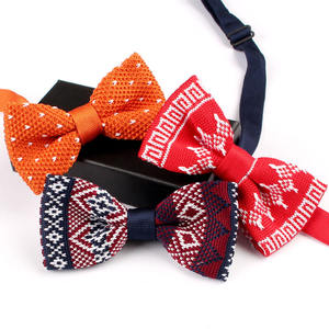 Banda elástica ajustable Hebilla de metal Estilo de punto Copo de nieve Navidad Niños Pre-atado Invierno Hombres Mariposa Navidad <span class=keywords><strong>Pajarita</strong></span> - Product Image 3