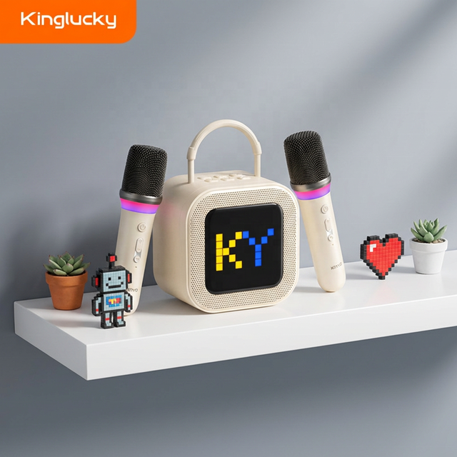 Kinglucky K26 10W Portable Pixel Screen  BT5.3 Wireless Karaoke Speaker OEM Factory for Children's Gifts Home Entertainment