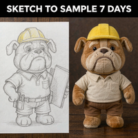 Jouets en peluche Bulldog personnalisés OEM ODM, camion benne, boîte à outils, poupée en peluche, vente en gros, cadeau pour enfants