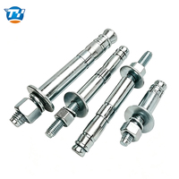 Ancrage mécanique à expansion sous coupure de taille M8-M20, boulon en acier galvanisé anti-corrosion pour support de tuyauterie d'incendie