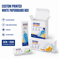 Boîte d'emballage en carton couleur pour boissons isotoniques, boîte intérieure 350 g/m² SBS pour compléments alimentaires