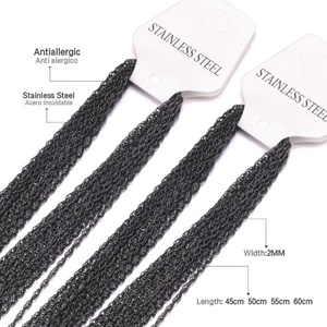 Lote de 10 cadenas de oro de 1 mm y 2 mm, de 18 a 24 pulgadas, cadenas de joyería de oro laminado para mujer - Product Image 5