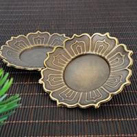Sous-verres personnalisés en métal bronze antique 7,6 cm, sous-verres pour tasses à thé, petites assiettes multi-usages, accessoires pour la maison