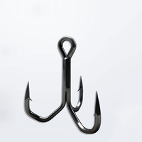 Hameçon triple en acier à haute teneur en carbone 5X Strong pour la pêche à la mouche et aux leurres, eau salée, poisson-chat, bar et truite - Tailles 12 #   à 5/0