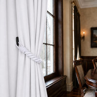 Attache de rideau décorative en corde torsadée blanche de style européen pour chambre, villa, appartement