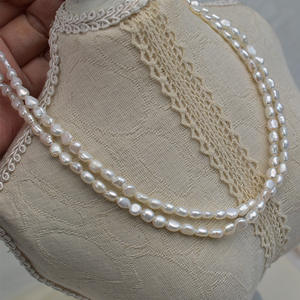 Perlas de Agua Dulce Barrocas Naturales Nucleadas de 4.5-5mm, de Doble Cara con Orificio Recto, Brillantes, Tipo Arroz/Patata, Venta al Por Mayor de Wenchi Zhuji, China - Product Image 3