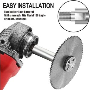 แกนต่อเครื่องเจียรภาพนิ่มแบบ 100 พร้อมแผ่นกดรูปหกเหลี่ยม เหล็กความเร็วสูง HSS สำหรับงานขัดและตัด - Product Image 3