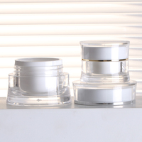 Pot en acrylique 5g 10g pour soins de la peau avec impression personnalisée pour crème visage, masque et emballage de produits de soins personnels