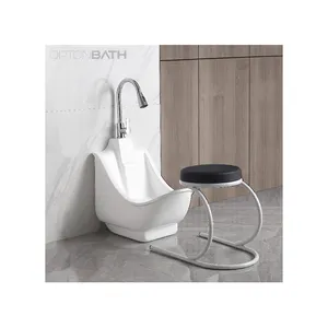 ORTONBATH Muslim Products WuduMate Waschbecken Fuß wäsche Waschbecken Waschbecken Keramik Elderly Minimalist White