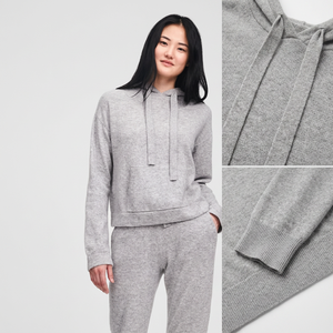 Sweat-shirt à capuche unisexe de couleur unie, coupe courte, manches régulières, avec poches, style décontracté pour l'automne, 100% coton molletonné tricoté, séchage rapide - Product Image 3