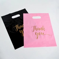Sacs d'Emballage Personnalisés en Plastique Rose Pliables, Imprimés avec Logo, Découpés, avec Poignée (HDPE LDPE) pour le Shopping et le Transport