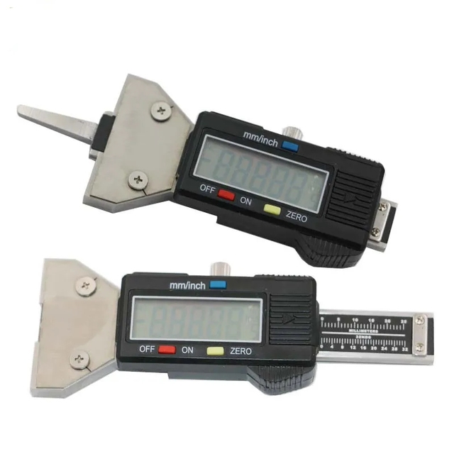 Stainless Steel Car 0-25.4mm Digital Tyre Tire Tread Depth Tester Gauge Meter Caliber Caliper LCD Display Tpms Tire Monit